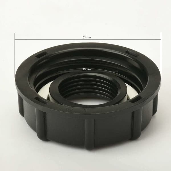 S60x6 låg, 1000L IBC adapter, 1 tomme IBC tankfitting