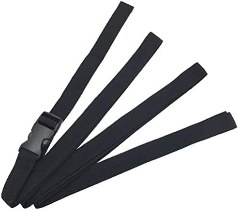 2-pak 4 meter nylonstropper, universalstropper med hurtigudløserspænde, sort 4 meter, sort 4 meter, sort 4 meter