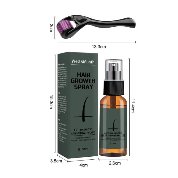 TG Menn Hår Skjegg Fremme Vekst Medisin Anti-Skjørhet Spray