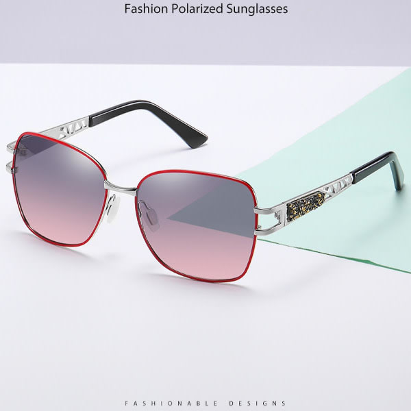 Polariseret solglasögon for kvinder Klassisk Trendig Snygga solglasögon 100 % UV-beskyttelse (FMY)