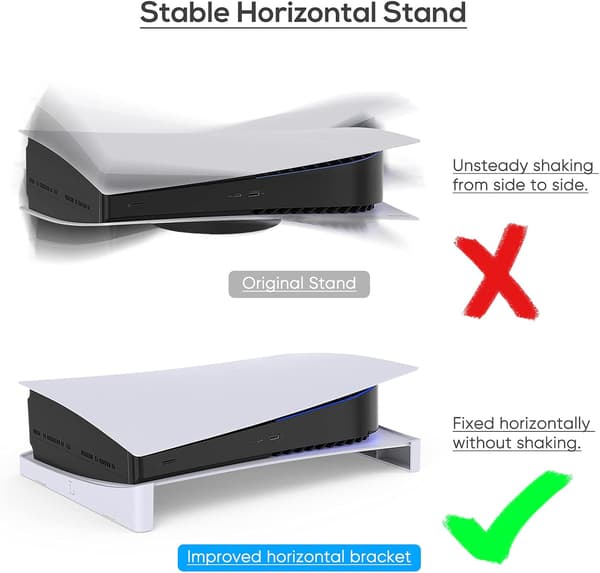 Horizontal Stand for PS5, for PS5 Accessories Base Vertical Stand Compatible with Playstation 5 Disc & Digital Editions_yux