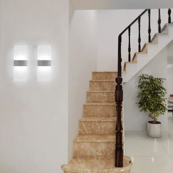 Galaxy 2 * 12W inomhusvägglampa, dimbar LED-vägglampa i akryl, modern designdekoration, vägglampa för vardagsrum, sovrum, korridor och badrum
