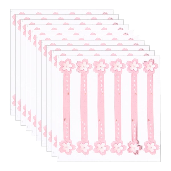 10 stk Midhöstens Månekaker Klistremerke 3D Persike Blomst Safflor Spenne Mini Cupcake Boks Emballasje Dekaler Etiketter Leveranse Rosa