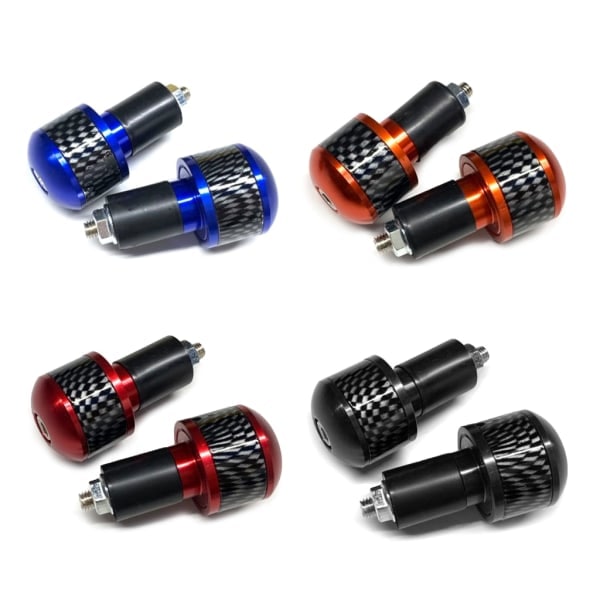 2x Styrgrep Handtak Bar End Plug Cap for BWS MSX Dirt Bike Scootor E-sykkel Rød