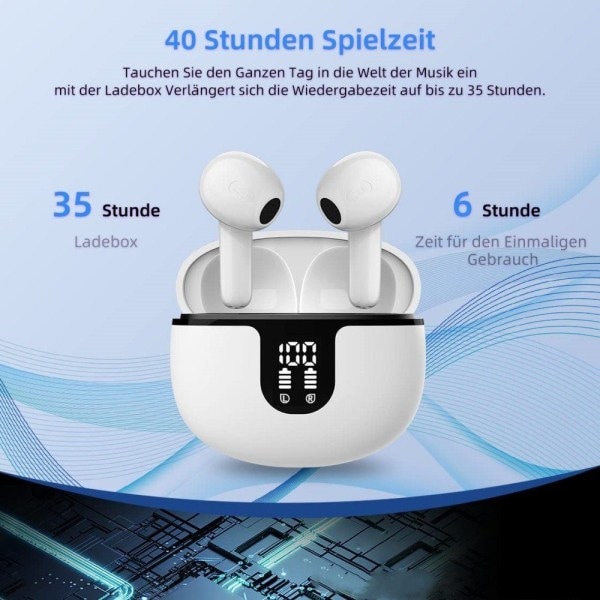 Bluetooth-kuulokkeet, langattomat Bluetooth 5.2 HiFi-stereokuulokkeet