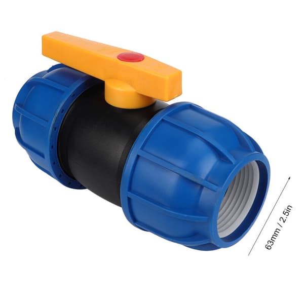 63mm PE Röranslutningsventiler, Vattenröranslutningsventiler, Kulventilsfittings..DEBUNS