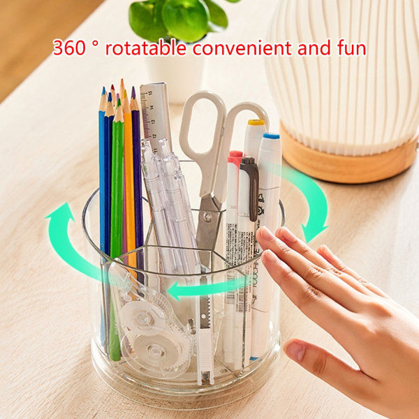 360-graders roterende pennestativ Crayon Organizer for barn Markørholder Caddy Kunst