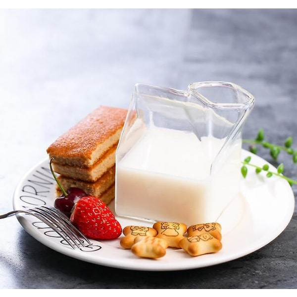 Pack Glas Mjölkkartong Klar Mini Gräddkanna Behållare Vattenkokare Kaffekopp Juiceflaska