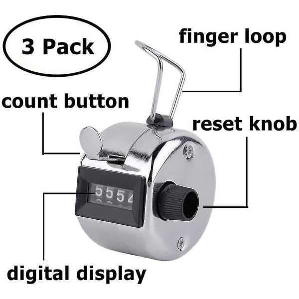 3 st siffror håndh?llen disk med metal fingerring