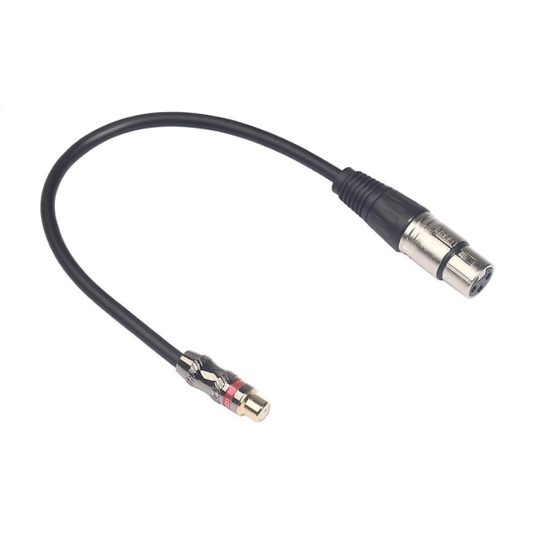 1:a Ljudkabel RCA till XLR 30cm Längd Svart Adapterkontakt Ljudkabelomvandlare för Hemmikrofonförstärkare Svart 0,3m