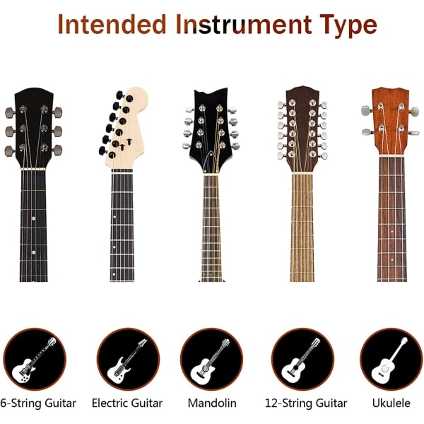 Gitarrväggfäste Hängare 2-pack, svart valnöt väggkrok Hållare Stativ för akustisk elektrisk gitarr bas Ukulele.