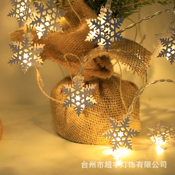 LED-jouluvalosarja taotusta raudasta Joulupukki lumimies peura joulukuusi joululahjasukat koristevalot joulu 【Warm Light】Santa Claus 2AA battery model - 1.5m 10 lights