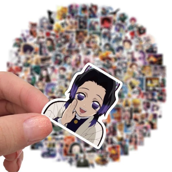 200 st Anime Demon Slayer PVC-klistermärken för-det-själv rullalauta