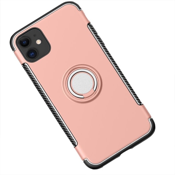 TG Praktiskt Skal med Ringhållare (FLOVEME) - iPhone 12 Mini Roséguld