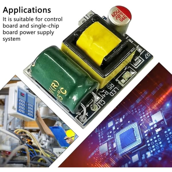 Galaxy AC DC-bryter og strømforsyning, 2 deler AC 220 V til DC 5 V mikrovolym isolert strømforsyningskort