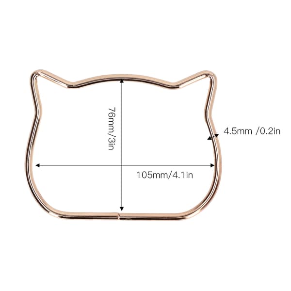 Bag Handle Cute Exquisite Cat Ears DIY Handbag Handle Hardware Accessories Light Gold
