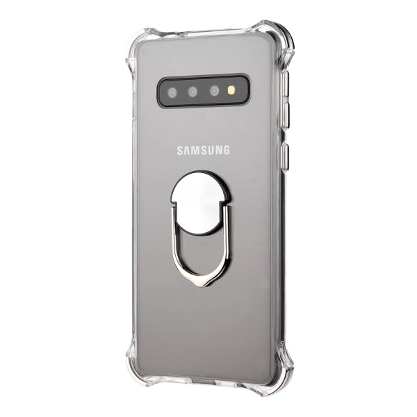 TG Beskyttende Skal med Ringholder - Samsung Galaxy S10+ Sølv