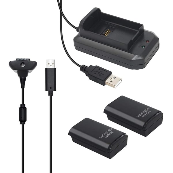 Laddningsbart spelkontrollbatteripaket kompatibelt med Xbox 360