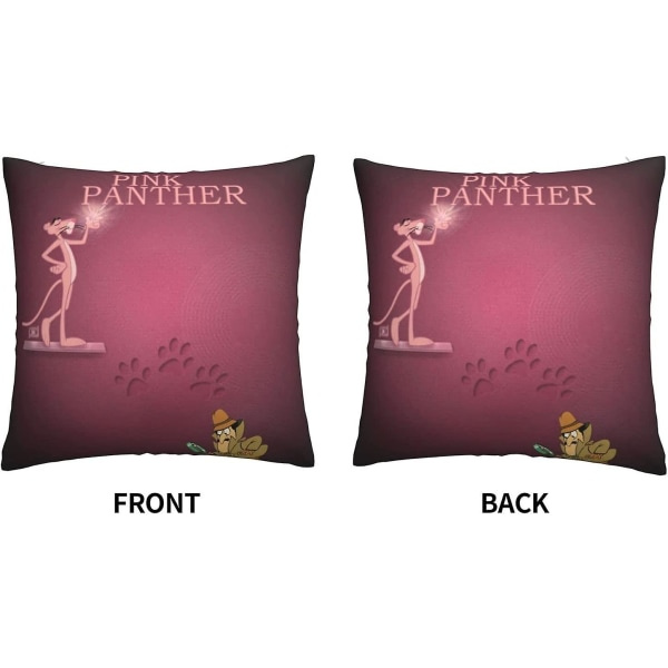Rosa Panter Myke Putetrekk 45 x 45 cm Firkantede Puter Behagelige Dekorative Puter Luksuriøse Putetrekk for Sofa Soverom med Inn