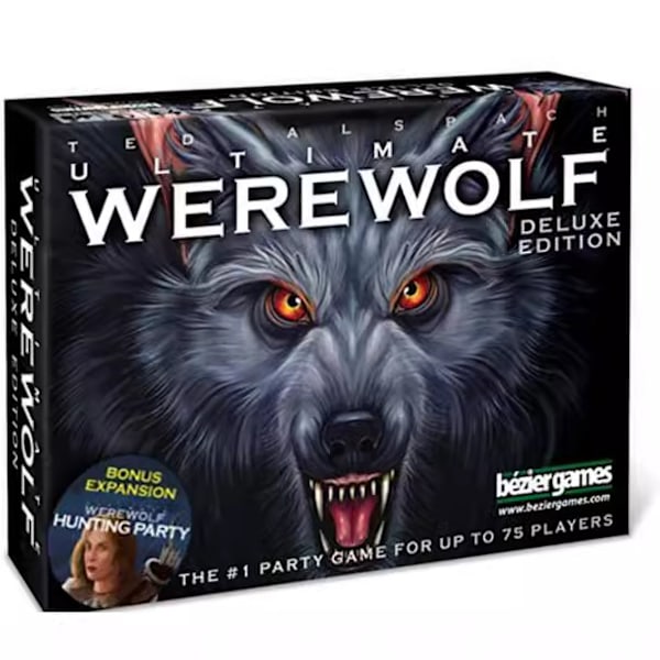 Engelsk versjon av brettspillet One Night Ultimate Werewolf One Night Wolf