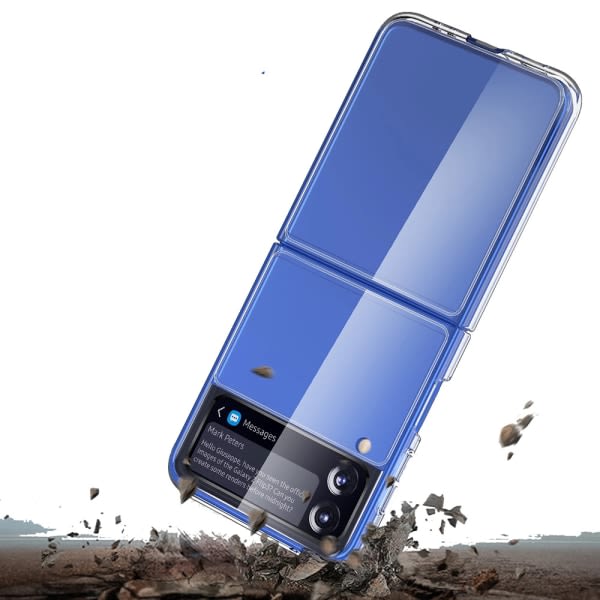 TG Samsung Galaxy Z Flip 3 - Suojaava tyylikäs Floveme-kansi, läpinäkyvä