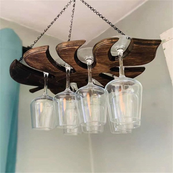 Vinstativ, Vinstativ Træ Vinstativ Hjem Vinglasophæng Dekoration Rødvin Display Opbevaring Organizer L