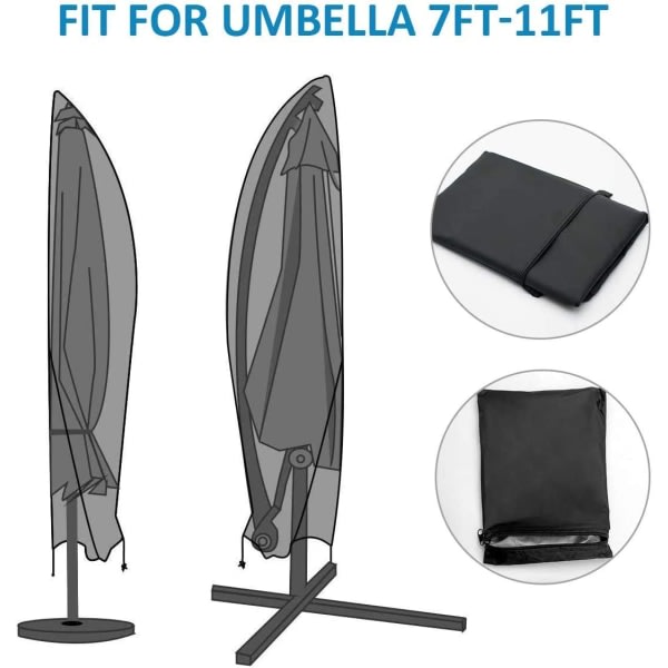 Teleskopisk kraftig parasoll, vanntätt, vindrett og UV-beständigt