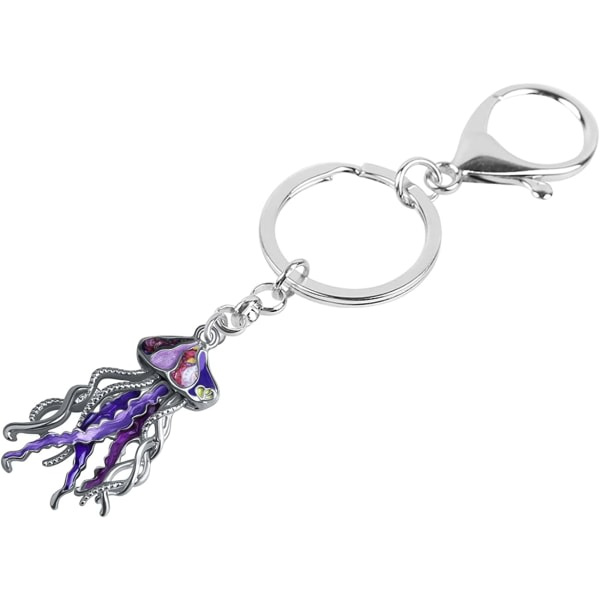 Emalj Legering Söt Manet Nyckelring Charm Present