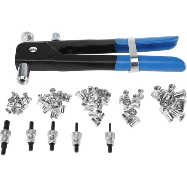86 stk. Rivet Gun M3 M4 M5 M6 M8 Gjenget Mutter Rivet Mutterverktøy Riveter Tang Gjenget Innsettingssett