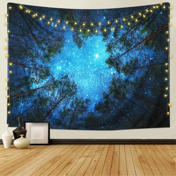 TG Väggtapet Stjärnhimmel Skog Galaxy Gobeläng Vägghängande Stjärnhimmel