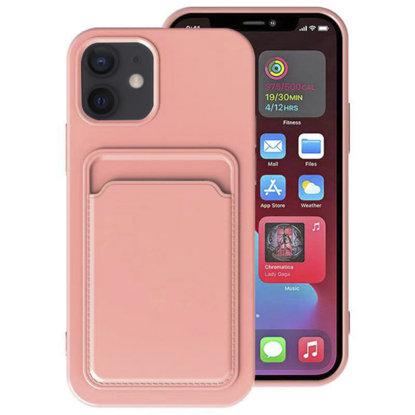 TG iPhone 11 - Praktiskt och Stilrent FLOVEME Skal med Korthållare Rosa