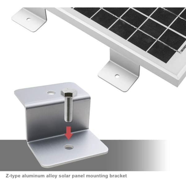 Z-Typ Solpanel Monteringsfäste Kit med Muttrar och Bultar 1 Hål