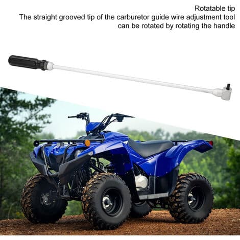48 cm Carburetor Adjustment Tool - 90° Angled Head - Compatible with ATVs, UTVs, and Snowmobiles - Precise Air/Fuel Mixture Adjustment