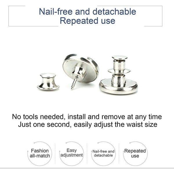 CNE 17 mm erstatningsknapper for jeans, sømløse trykknapper