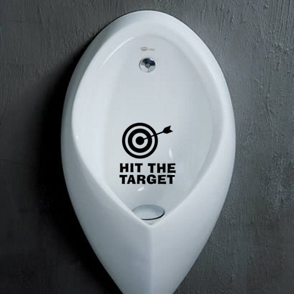 Klistermærker, sjove vægklistermærker til toilet, badeværelse, køkken, PVC, 1 farve