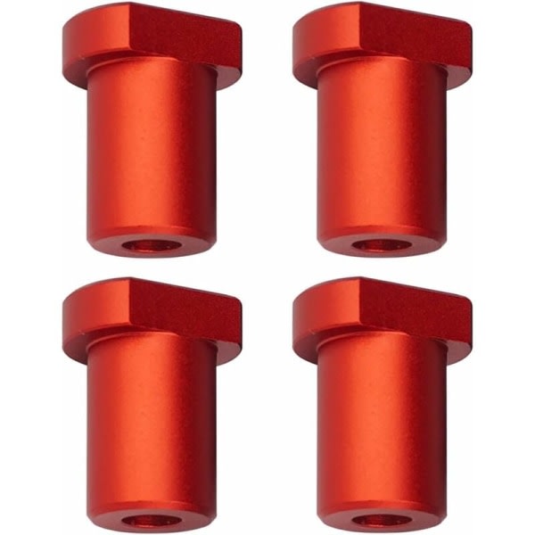 MINKUROW Set med 4 arbeidsbänksklämmor i aluminiumlegering for träbearbetning - 20 mm Hundhålspositionspluggar (røda)