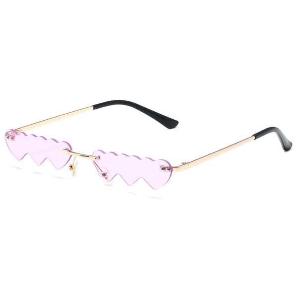 En-delt hjerte solbriller Rimless Heart Party Briller D