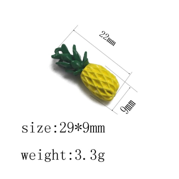 10 stk Smykkefund Charms Metal Legering Armbånd Halskæde Ananas