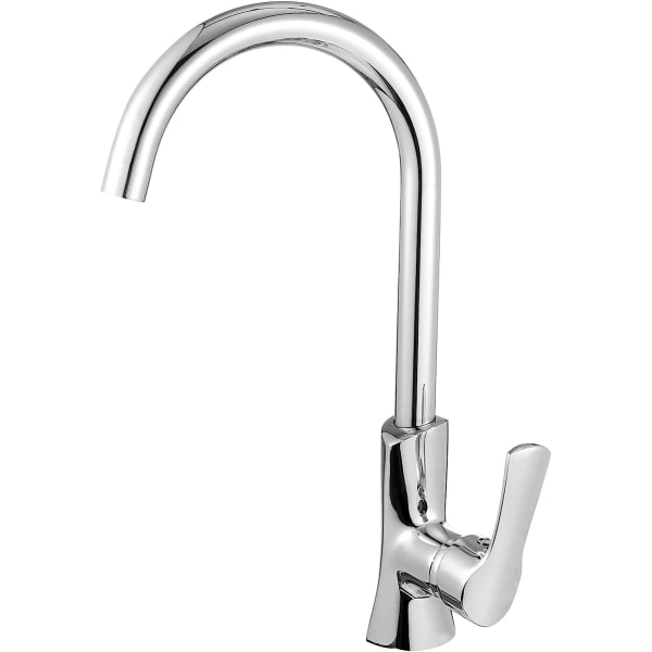 Set Rostfritt Stål Vattenkran Varmt Kallt Vatten Dispenser Modern Kökskran Kök Kran Kran för Kök Badkar Badkar (Silver)
