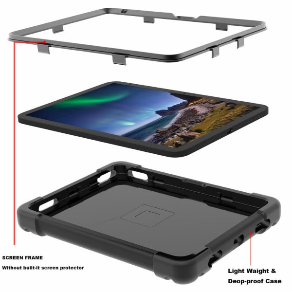 Heavy Duty Armor etui til iPad 10.9 2022 Gen 10 - Sort Sort