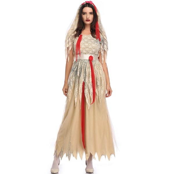 Halloweenkostym vampyrbrud för vuxna M