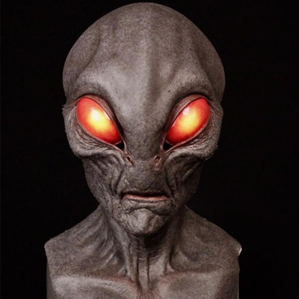 Alien Latex Mask Halloween Alien Horror Mask Huvudbonader (Alien [Röd-