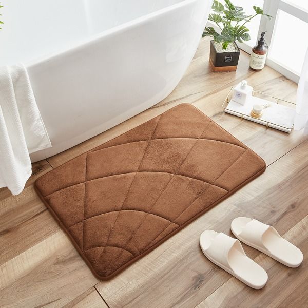 Minnesskum absorberande halkfri dörrmatta (brun, 50*80CM)
