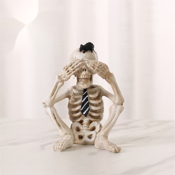 TG Skalle Resin Hantverk Ornament Halloween Rekvisita Klä Upp