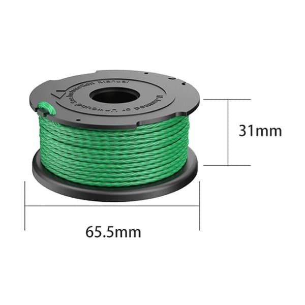 Pakke med 2 grønne trådspoler for Black & Decker GL7033 GL8033 GL9035 gresstrimmer A6482 -..DEBUNS