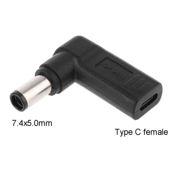 Typ-C naar 7,4x5,0 mm DC-adapter Snellader 90 graden voor netbook