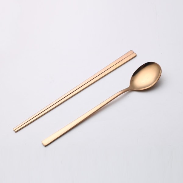 8 deler rustfritt stål bestikk sett, bestikk gaffel skje bestikk, speilfinish, glatt kant, restaurant Hotel Golden Soup skje fast flat Cho