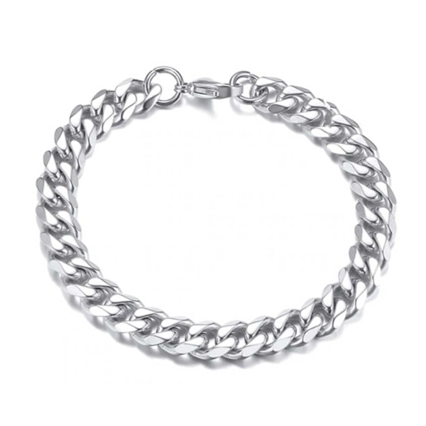 Panserkæde Armbånd Sølv 9mm silver