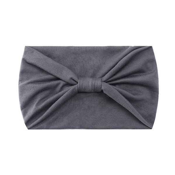 Hårband för kvinnor, breda hårband för flickor, elastiska läderpar, yogahårband Dark Grey