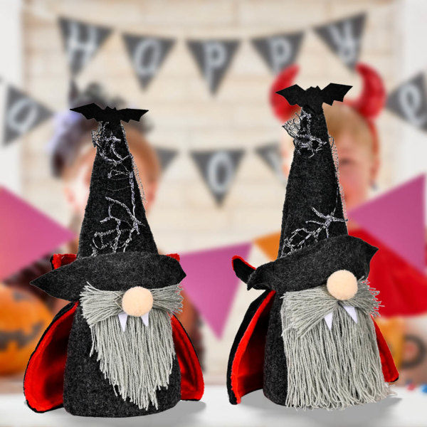 Halloween-tomtar Dekorationer Ansiktslös Trollkarl Halloween Festival Docka Dvärg Tomte Gnome Skrivbordsdekorationer Presenter Fest null - B